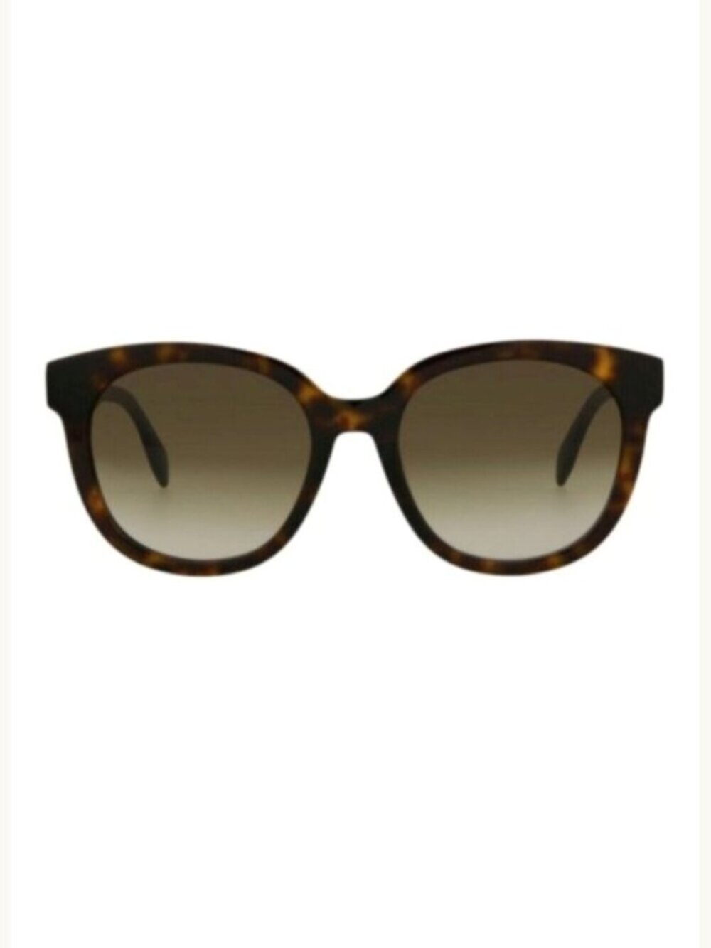 ALEXANDER MCQUEEN AM0304SK 54mm Round Sunglasses Havana Tortoise and Gold NWT